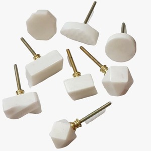 Poignées de porte en marbre blanc de qualité supérieure, imperméables, pour la maison, le salon, poignée en pierre naturelle polie, bouton de tiroir - Product Image 3