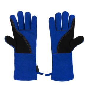 Guantes DE SEGURIDAD duraderos de piel de vaca auténtica, guantes de trabajo resistentes al fuego, resistencia al calor para protección de soldadura - Product Image 6