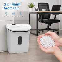Trituradora de Papel Eléctrica Microcorte para Oficina en Casa, Blanca, P-5, Trituradora de 4 Hojas con Cuchilla Patentada en EE. UU.