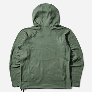 Sudadera con capucha de bolsillo sólido de rejilla térmica de algodón 100% ligero para hombre, transpirable, de secado rápido, para invierno, al aire libre para aventura, comodidad diaria - Product Image 2