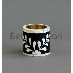 Incensario de Bambú Ecológico con Incrustaciones de Nácar y Hueso, Regalo de Ramadán, Kefaf Mubkhar, Thurible, Contacta con Bela Artisan Designs - Product Image 2