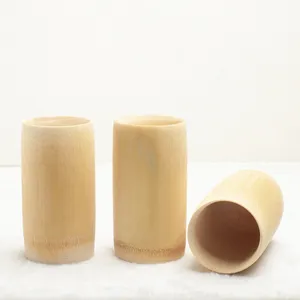 Taza ecológica con logotipo personalizado, vaso de café de bambú de grano de madera Vintage, directa de fábrica, de Vietnam