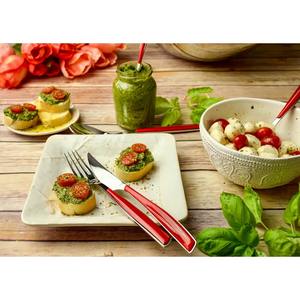 Juego de Cubiertos con Mango Rojo y Cabezas Plateadas para Restaurantes de Alta Cocina, Hoteles, Decoración de Mesa Elegante y Eventos, de la India - Product Image 3