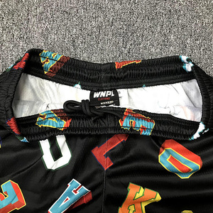 Nueva llegada de los hombres de alta calidad 100% poliéster gimnasio Fitness Shorts Casual ropa deportiva cordón transpirable estilo sólido-al por mayor - Product Image 4