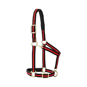 SAISHAS Licol de cheval en cuir personnalisé Selle anglaise rembourrée en nylon confortable et durable Quincaillerie solide pour un usage quotidien - Product Image 1