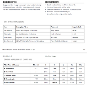 Sudadera con Capucha Premium para Hombre, Estilo Regal, Personalizada, Bordada, de Algodón Grueso, con Diseño Gráfico, Estilo Vintage, Corta - Product Image 6