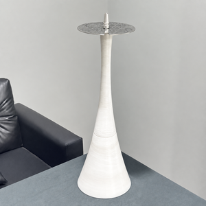 Ensemble de tuyaux d'eau de luxe en acier inoxydable de 66 cm avec base style marbre, options noir et blanc, pour bar, vente en gros - Product Image 6