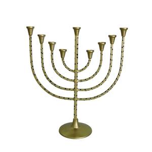 Menorah โลหะขาตั้งใหม่ที่มีดีไซน์ที่เพรียวบางเทียนที่ถือแบบชาวยิวทำด้วยมือเชิงเทียนเชิงเทียน - Product Image 2