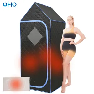 Individuelles Logo Heimgebrauch tragbares Infrarot-Saunazelt volle Größe für Entgiftung und Gewichtsverlust