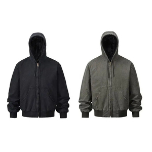 Sweat à capuche uni baggy pour hommes vente en gros de sweats à capuche doux en coton vierge prêt à expédier OEM ODM personnalisé - Product Image 4