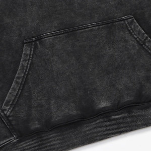 Ropa de calle personalizada, sudaderas con capucha lavadas con ácido de peso pesado, sudaderas con capucha de algodón con hombros caídos, sudaderas con capucha lavadas con ácido de manga larga para hombres - Product Image 3