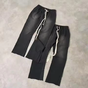 Survêtements coupe-vent zippés deux pièces en coton respirant de qualité supérieure pour hommes logo personnalisé OEM saison d'hiver style strass - Product Image 3