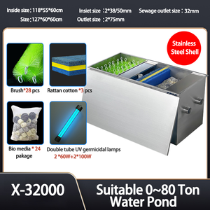 Bộ lọc ao cá <span class=keywords><strong>Koi</strong></span> Cowater 10 tấn, tích hợp đèn <span class=keywords><strong>UV</strong></span> bằng thép không gỉ và vật liệu lọc sinh học - Product Image 6