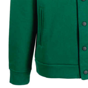 Cárdigan verde personalizado de alta calidad para hombre, suéter de invierno con cuello en V, parche con patrón estampado, prendas de punto a rayas con letras griegas universitarias gratis - Product Image 4