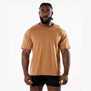 Camiseta holgada informal de manga corta de gran tamaño con cuello redondo de algodón, ropa de calle de verano, Camiseta de algodón de ajuste relajado 100% para hombres, ajuste holgado - Product Image 1