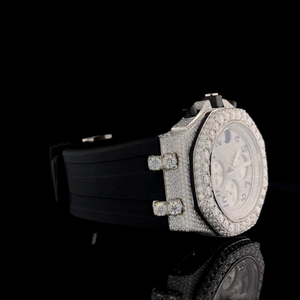 Montre pour homme de haute qualité personnalisée sertie de diamants en moissanite, style hip-hop, mouvement Miyota, bracelet en acier inoxydable de 20 mm - Product Image 4