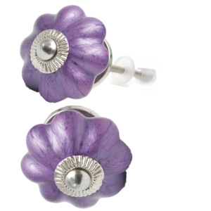 Boutons en céramique de melon violet néon Design industriel Style qualité exportation poignée tire pour armoires commodes tiroirs salons - Product Image 2