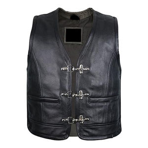 Nuevo Chaleco de Cuero para Hombre, Suministro de Fábrica, Chaleco de Cuero Transpirable para Hombre con Diseño Personalizado de Fabricación, Servicio OEM - Product Image 4