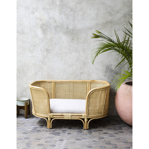 Meubles de maison en rotin pour chien, lit pour chien en rotin naturel, lit pour chat, fabriqué au Vietnam, au design unique, vente en gros - Product Image 3