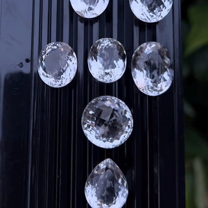 Gemas de Cristal Blanco Natural Mehrajudin, Piedras Preciosas Sueltas con Corte Facetado, Formas Variadas, 20-50 Quilates, para la Elaboración de Joyas, Lote de Gemas - Product Image 5