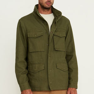 Chaqueta de Safari a prueba de viento personalizable para caballero, diseño de lona de invierno cálido con múltiples bolsillos, chaqueta de moda duradera - Product Image 5