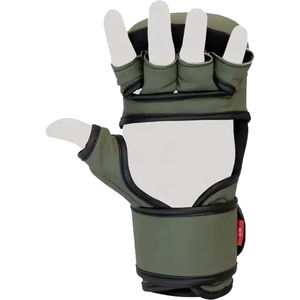 Gants de boxe professionnels de haute qualité Logo personnalisé main ouverte gants d'entraînement sportif colorés en cuir de vachette - Product Image 4