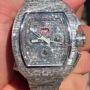 Iced Out VVS Moissanite <b>Watches</b> | Luxury Skeleton Design | Wholesale Diamond Tester Approved - Product Image 6