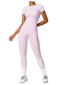 Women's Sets womenSet Sports Gym Workout Set for Women Outfit Blank Plain Leggings t <b>Shirt</b> for Women <b>Summer</b> Suit 2026 - Product Image 5