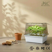 Baki Semai 12 Sel dengan Lampu LED 8W yang Dapat Diredupkan, Timer 3 Mode untuk Kebun Herbal Rumah, Kit Penyemaian dan Penyemaian Benih Bersertifikasi CE RoHS