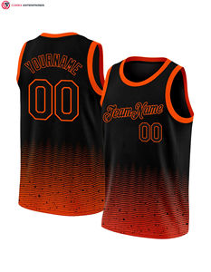Vente chaude 100% Polyester Basketball Jersey pour hommes Logo personnalisé Tissu à séchage rapide et respirant pour les sports d'été - Product Image 5
