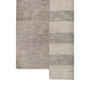 Tapis en laine tissé à la main bleu contour, classique, rayé, rectangulaire, pour la décoration de la maison, du salon, HWL-446, nouveau style - Product Image 4