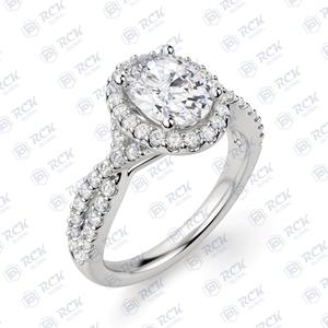1,00 TCW anillo de moissanita solitario de corte ovalado para mujer/Joyería de compromiso anillo de diamante de moissanita en oro de 18KT - Product Image 2