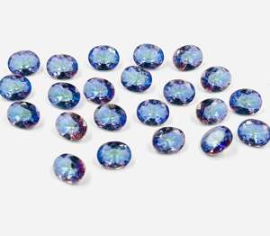 Gema de Topacio Místico Azul Natural de Alta Calidad, Corte Ovalado de 8x10 mm, Gema Suelta con Efecto de Cambio de Color, Tasbih, Certificado de Terceros - Product Image 5