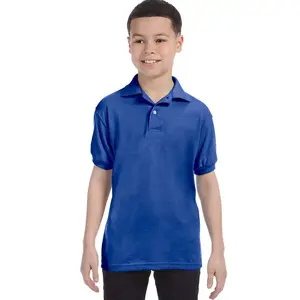 Jovem Menino Polo Logo Classic Fit Camisa Polo Azul Royal