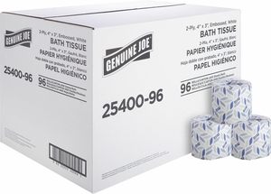 Papier toilette Joe Jumbo Roll authentique, blanc, 2 plis, papier hygiénique commercial haute capacité, 8 rouleaux/boîte (GJO2506008) - Product Image 4