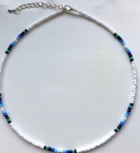 Trendy High Quality Unique Western Beaded <b>Scarf</b> Necklace, Fringe Beaded Bandana - Product Image 1
