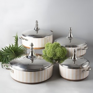 Casserole de luxe faite à la main de forme ronde pour réchauffer les aliments, pour réchauffer les fêtes et servir, nouveauté - Product Image 6