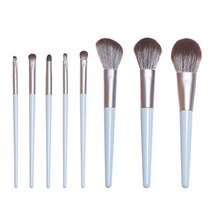 Juego de brochas de maquillaje blancas de 8 piezas al por mayor, brochas veganas de cerdas suaves para maquillaje, brochas de <span class=keywords><strong>belleza</strong></span> para ojos y rubor en polvo simples - Product Image 6