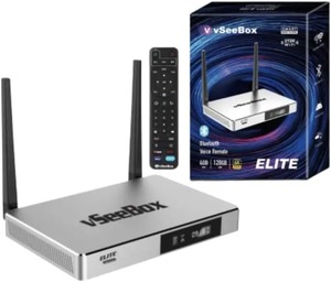 Лучшее для 2024 В Seebox Eliite, Android 10 TV, оперативная память 4 ГБ, ROM 128 ГБ с Bluetooth голосовым пультом