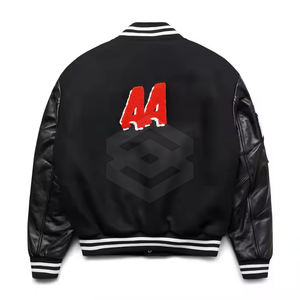 Nueva chaqueta de invierno con bordado de chenilla para hombre a la moda con diseño único de cuello levantado tela transpirable de alta calidad - Product Image 2