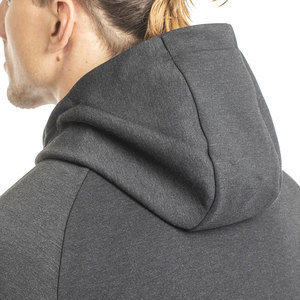 เสื้อฮู้ดดี้ผู้ชายสีเทา ผ้าฝ้ายฟลีซ สตรีทแวร์เรียบง่าย สปอร์ตแวร์ ผลิตจากโรงงานเซียลคอตโดยตรง คุณภาพพรีเมียมสำหรับส่งออก - Product Image 5