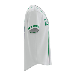 Camiseta de béisbol con logotipo bordado personalizado de alta calidad para hombre, diseño liso a rayas con impresión por sublimación, ropa deportiva de bajo precio - Product Image 2