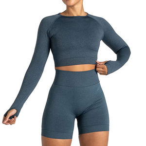 Haut court sexy pour femme, couleur unie, ouvert sur le devant – Haut respirant pour la gym, le sport et le streetwear décontracté - Product Image 2