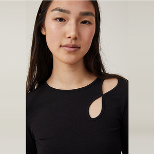 100% coton extensible matériel vêtements de mode nouvelles manches Reglan coupe régulière vente chaude en gros femmes chemises à manches longues - Product Image 5