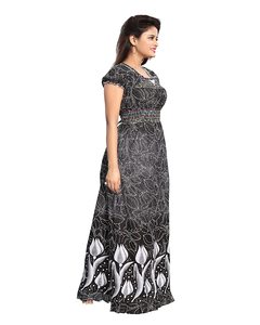 Oversize Indian Cotton Kaftan Open Top Kimono Bird Bathrobe Beach Kimono Robes Night Gown <b>Dresses</b> - Product Image 2