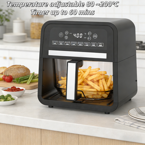 Nueva Freidora de Aire Eléctrica 2026, 7L de Gran Capacidad, 1700W, Elemento Calefactor de Acero Inoxidable SS304, Control Digital, Revestimiento Antiadherente, Fácil de Limpiar y Guardar - Product Image 2