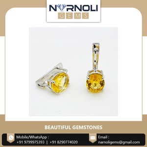 Pendientes colgantes de citrino de plata esterlina atemporales agregan un toque de elegancia a precio de descuento de La India - Product Image 3