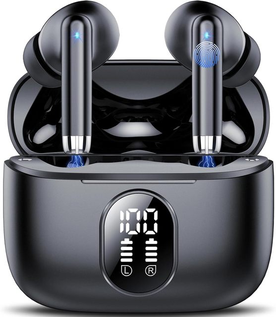 Newest K16 5.4 Wireless Sport In-Ear Earbuds with 4 ENC Mics 40H Battery Life Deep Bass LED Display Compatible with Android /IOS