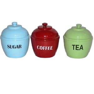 White Metal Kitchen <b>Canister</b> Set Sugar Coffee <b>Tea</b> Storage Containers with Lid Minimalist Design Printing Round Shape - Product Image 3