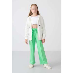 Pantalones Deportivos TommyLife para Niñas de 7 a 15 Años, Corte Ancho, Mezcla de Algodón, Color Gris Jaspeado - Product Image 6